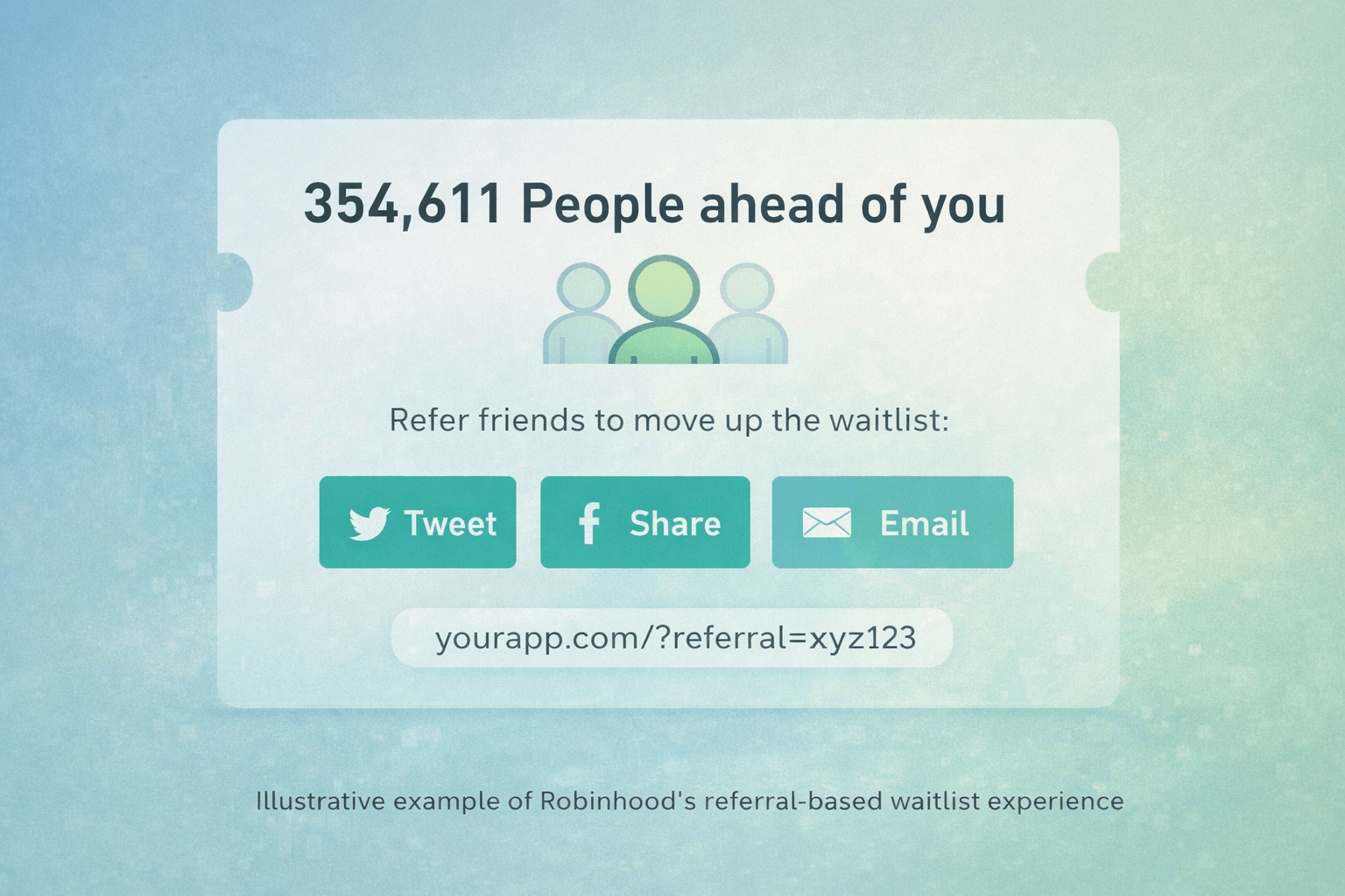 Robinhood waitlist interface